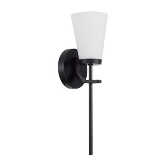 5'' W x 17'' H 1-Light Wallchiere Sconce in Matte Black with Tapered Soft White Glass (42|661011MB-660)