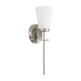 5'' W x 17'' H 1-Light Wallchiere Sconce in Brushed Nickel with Tapered Soft White Glass (42|661011BN-660)