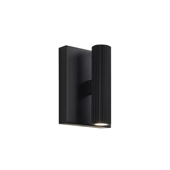 4.5'' W x 6'' H Integrated LED Mini Dual Sconce in Matte Black with Fluted Texture (42|659021MB)