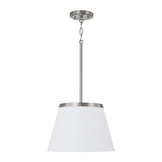 13.25'' W x 9'' H 1-Light Cone Pendant in Brushed Nickel with Soft White Glass (42|361011BN)