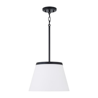 13.25'' W x 9'' H 1-Light Cone Pendant in Matte Black with Soft White Glass (42|361011MB)