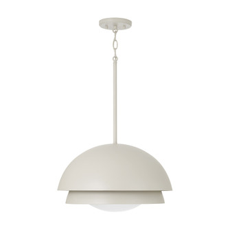 17.25'' W x 10.5'' H 1-Light Modern Tiered Dome Pendant in Taupe with Soft White Glass Diffuse (42|359211TP)