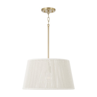 17.75'' W x 10'' H 1-Light Handcrafted Pendant in Matte Brass with Hand-wrapped Bleached Natur (42|357913MA)