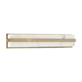 4.75'' W x 24'' H ADA Integrated LED Vanity Bath Bar in Aged Brass with Alabaster Glass (42|161211AD)