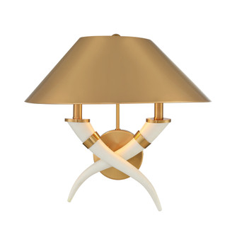 Hearne 2-Light Wall Sconce in Warm Brass by Dann Foley (128|9-6301-2-322)