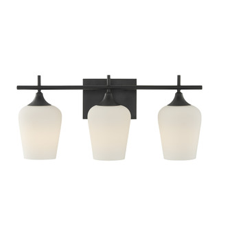 Octave 3-Light Bathroom Vanity Light in Matte Black (128|8-6030-3-BK)