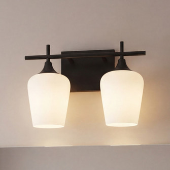Octave 2-Light Bathroom Vanity Light in Matte Black (128|8-6030-2-BK)