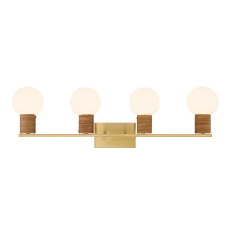 Jarrell 4-Light Bathroom Vanity Light in Warm Brass (128|8-4081-4-322)