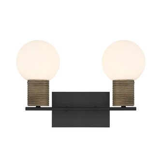 Jarrell 2-Light Bathroom Vanity Light in Matte Black (128|8-4081-2-BK)