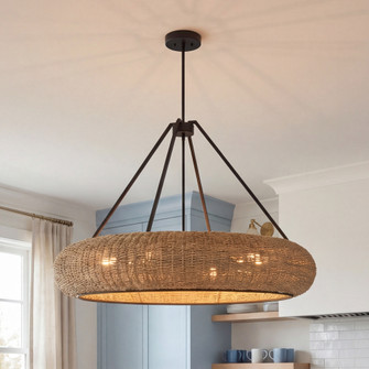 Gaia 6-Light Pendant in Matte Black by Breegan Jane (128|7-8301-6-89)