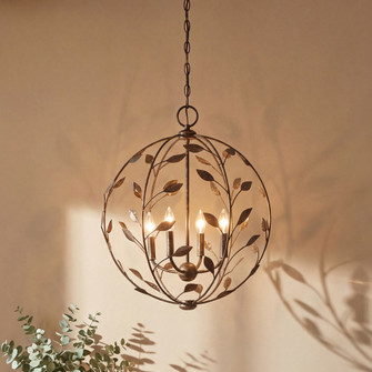 Laska 4-Light Pendant in Enchanted Bronze by Breegan Jane (128|7-6704-4-334)