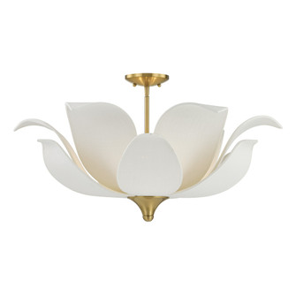 Elsie 6-Light Convertible Semi-Flush or Pendant in Warm Brass by Breegan Jane (128|6-7163-6-322)