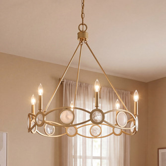 Minette 6-Light Chandelier in Spun Gold (128|1-4101-6-328)