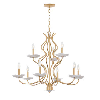 Lilly 9-Light Chandelier in Royal Gold by Breegan Jane (128|1-2990-9-38)