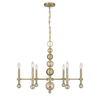 Crescent 6-Light Chandelier in Noble Brass (128|1-2511-6-127)