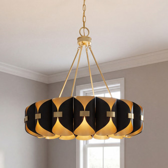 Pelham 16-Light Chandelier in Black Cashmere and True Gold (128|1-2414-16-343)