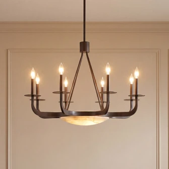 Salford 9-Light Chandelier in Mediterranean Bronze by Dann Foley (128|1-1487-9-15)