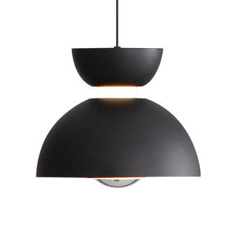 Wry Lighting Vintra Integrated LED Pendant in Sand Black and Chrome shade (36|1816-2S SNB-CH)