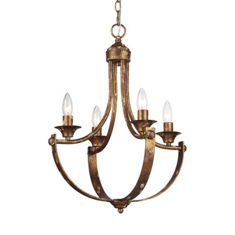 Wry Lighting Victoria 4-light Chandelier in Heirloom Gold (36|0815-4 HG)