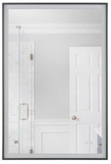 Slim Lite 24'' x 36'' Rectangle Front/Back Lit LED Mirror, Dimmer, 3000-5000K, in Flat Black (20|MIR2410RT-FB3C)