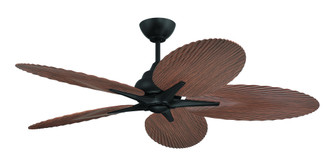 Getaway 52'' 5-Blade Outdoor Ceiling Fan in Flat Black w/ Walnut Blades; Not Light Kit Adaptable (20|GTY52FB5)