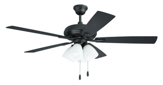 Eos 52'' 5-Blade Frost 4 Light Ceiling Fan in Classic Bronze w/ ClassicBronze/Walnut Blades; Inte (20|ECF114CBZ5-CBZWLN)