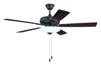 Eos 52'' 5-Blade 3 Light Bowl Ceiling Fan in Classic Bronze w/ Classic Bronze/Walnut Blades; Ligh (20|ECF111CBZ5-CBZWLN)