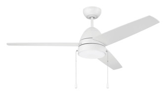 Cozy 52'' 3-Blade Ceiling Fan w/ Pull Chain in White w/ White Blades; Light Kit Included (Optiona (20|CZY52W3)