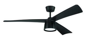 Canto 52'' 3-Blade Indoor/Outdoor (Damp) Ceiling Fan in Flat Black w/ Flat Black Blades (20|CTO52FB3)