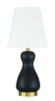 Gloria 1 Light Table Lamp in Flat Black/Satin Brass (20|87020FBSB-T)