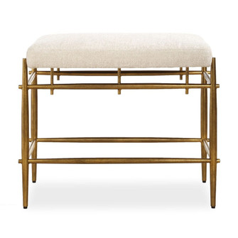 Uttermost Karleen Plush White Small Brass Bench (85|53039)