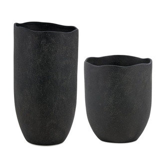 Uttermost Komorebi Indoor-Outdoor Black Vases Set/2 (85|18324)