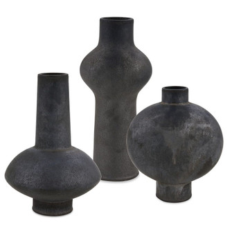 Uttermost Charcoal Bloom Indoor-Outdoor Vases Set/3 (85|18304)