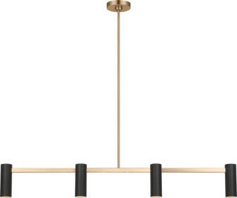 Zentro Four Light Linear Chandelier (38|GLC2074SB)