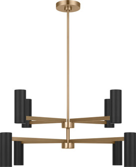 Zentro Eight Light Chandelier (38|GLC2068SB)