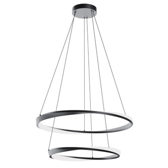Oberon 32'' Double LED Pendant,120-277V,50W,5 CCT,BK (1|OBRP2432LAJUDBK)