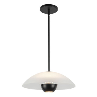 Umbra 14-in Black Socket Pendant with Matte Opal Glass Shade (461|PD11914-OP/BK)