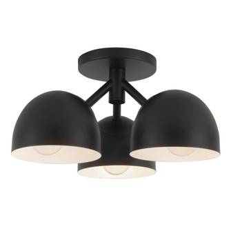 Fosso 13-in Black Semi-Flush Mount (461|SF13312-BK)