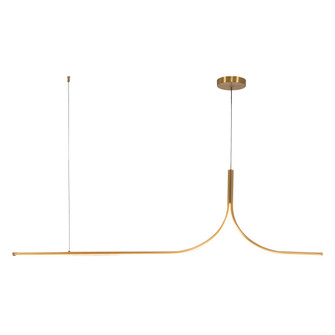 Thread 5-ft Brushed Gold Dimmable LED Linear Pendant with Remote Driver (461|LP17905-BG-UNV-010-RT)