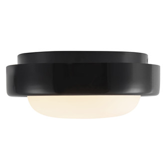Pebble 8-in Black dimmable LED Flush Mount (461|FM17308-GBK)