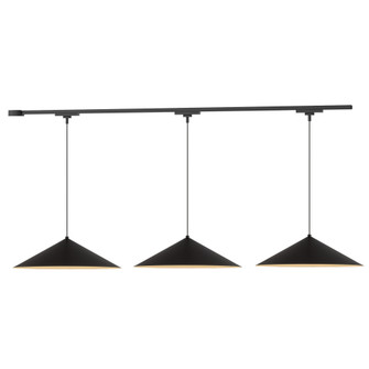 Luiz 3 Light Black dimmable 4000K LED Trilo Track Ceiling Kit (461|TR3L4-P73915-BK)