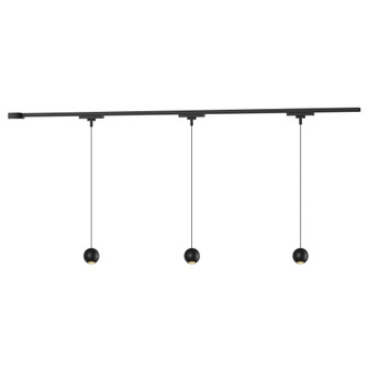 Faria 38-in Black dimmable LED Trilo Ceiling Kit (461|TR3C4-P26903-BK)