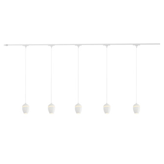 Eloa 81-in White dimmable LED Trilo Ceiling Kit (461|TR5C-P89703-WH)