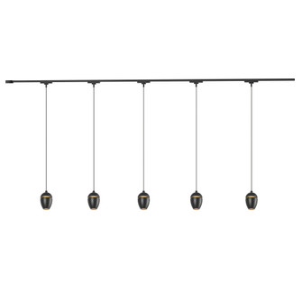 Eloa 81-in Black dimmable LED Trilo Ceiling Kit (461|TR5C4-P89703-BK)