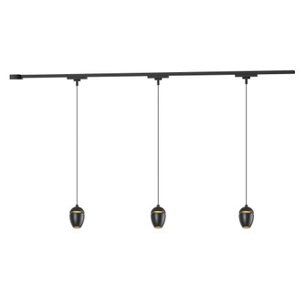 Eloa 3 Light Black dimmable 3000K LED Trilo Track Ceiling Kit (461|TR3C-P89703-BK)