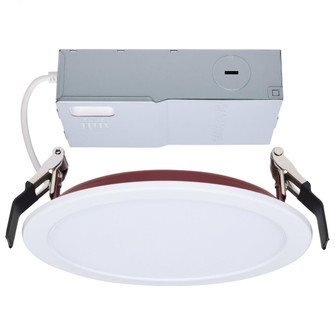 13 Watt LED; Fire Rated 6 Inch Direct Wire Slim Fit Flat Face Downlight; Round Shape; White Finish; (27|S11866R1)