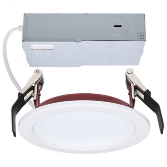 10 Watt LED; Fire Rated 4 Inch Direct Wire Slim Fit Step Baffle Downlight; Round Shape; White (27|S11865R1)