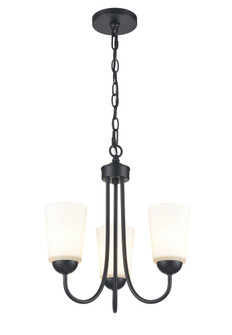 Ivey Lake 3-Light Chandelier Ceiling Light Matte Black (670|9803-MB)