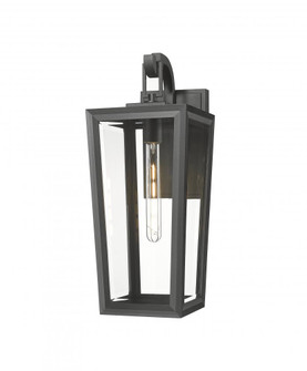 Madison - 1 Light - 10 inch - Matte Black - Coastal Outdoor Sconce (3442|9952-1W-BK-21-CL)
