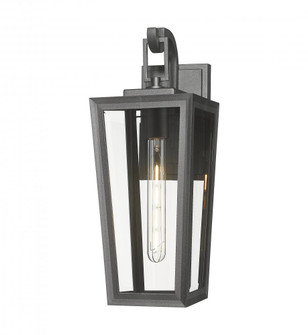 Madison - 1 Light - 8 inch - Matte Black - Coastal Outdoor Sconce (3442|9952-1W-BK-17-CL)